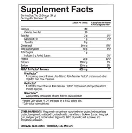 Pro-TF Vanilla Cream 4LIFE UNITED STATES