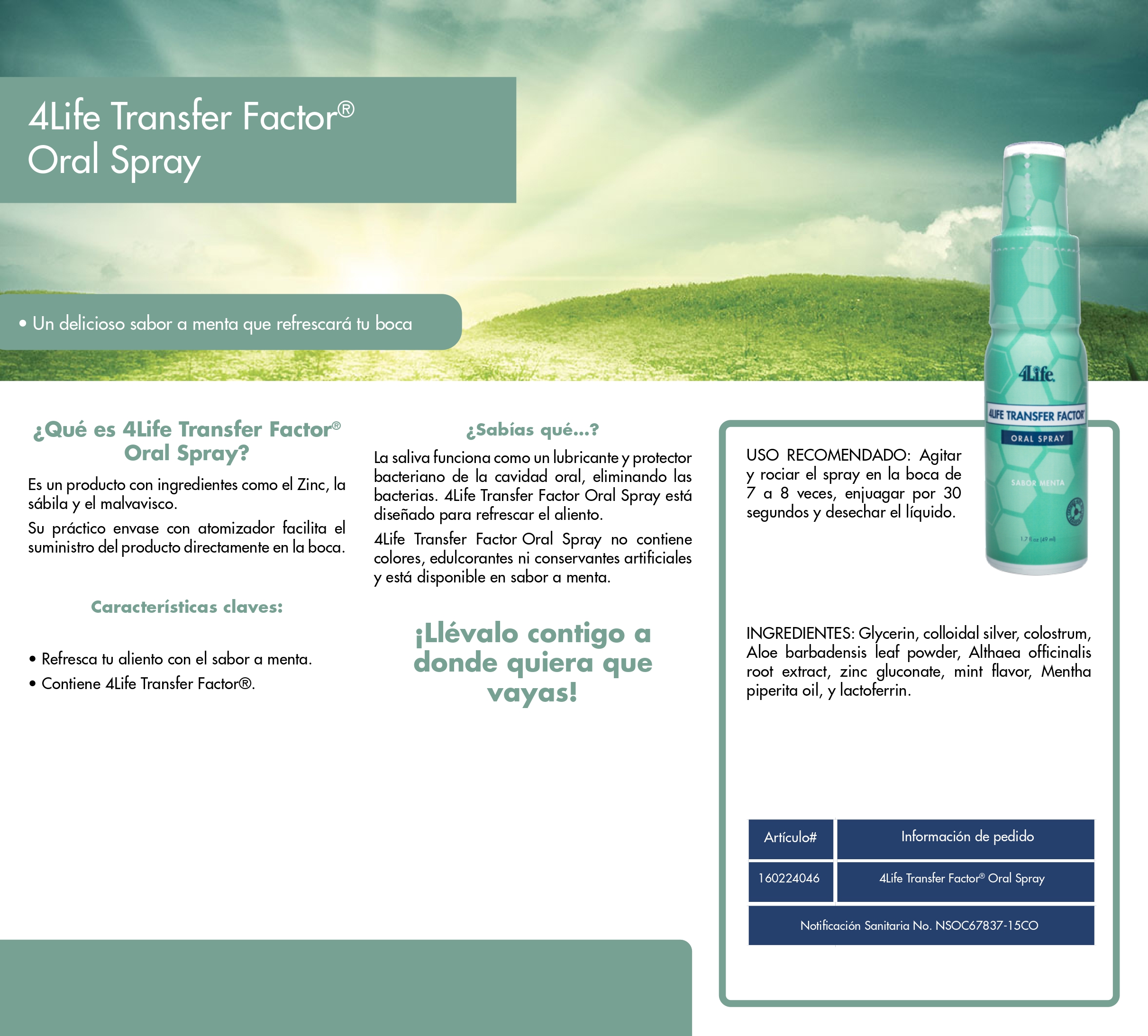 Colombia_oral-spray_4Life Colombia_oral-spray_4Life - Oferta / Sale