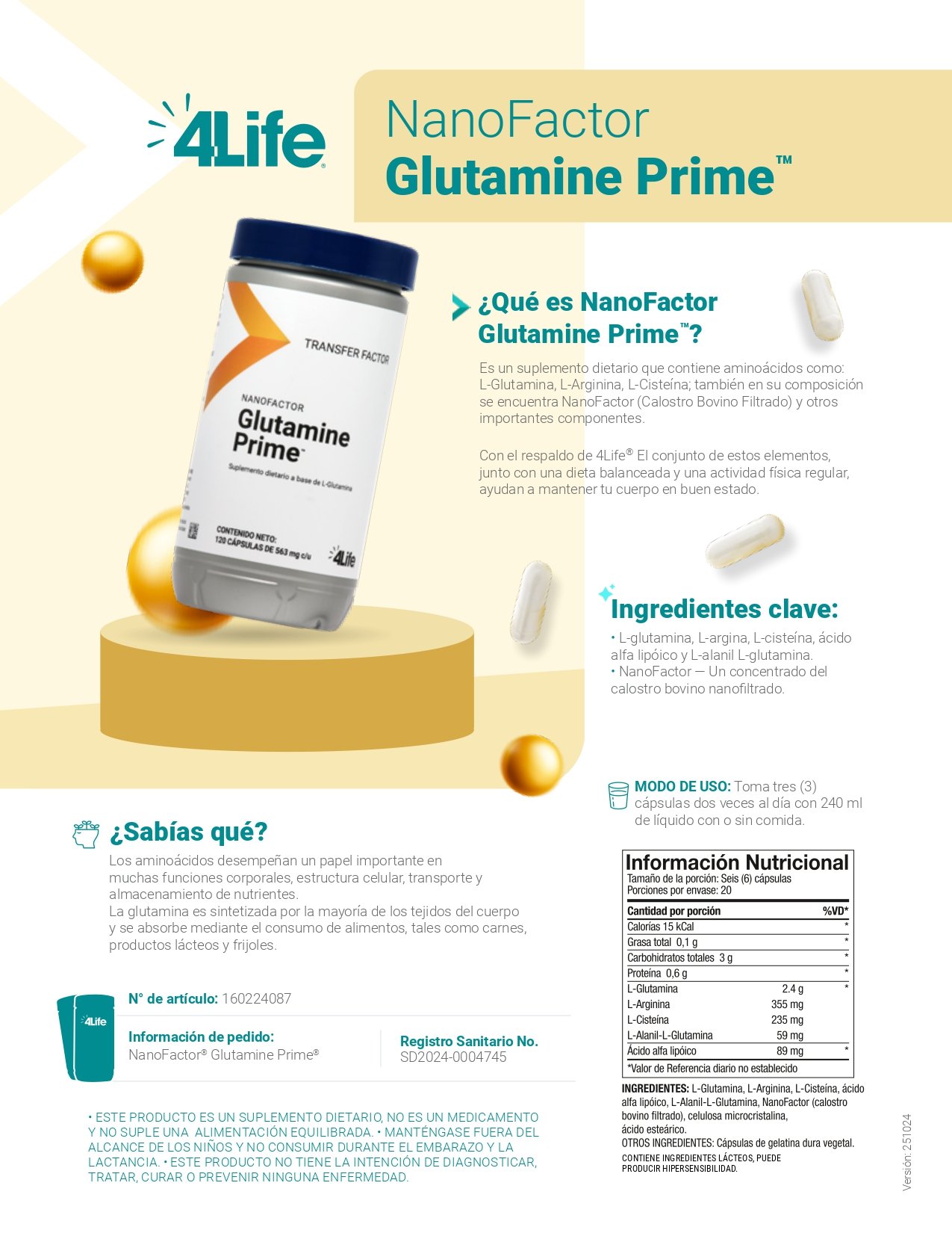 Glutamine 4Life Colombia